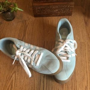 EUC Adidas Courtset Suede Sneaker in Mint Green